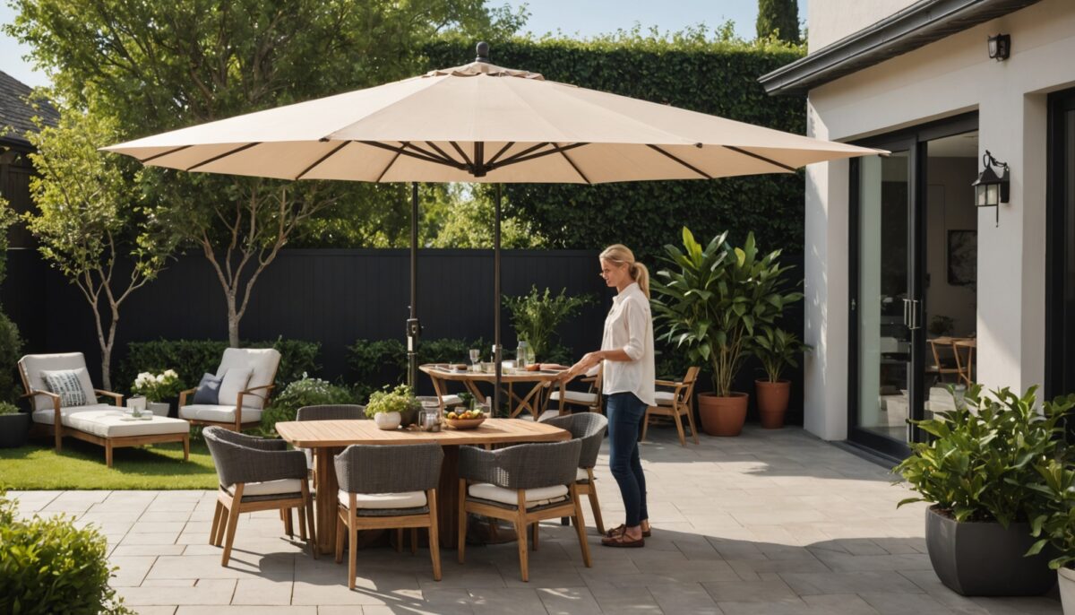 Optimisez votre terrasse : guide pour installer un parasol déporté sans encombrement