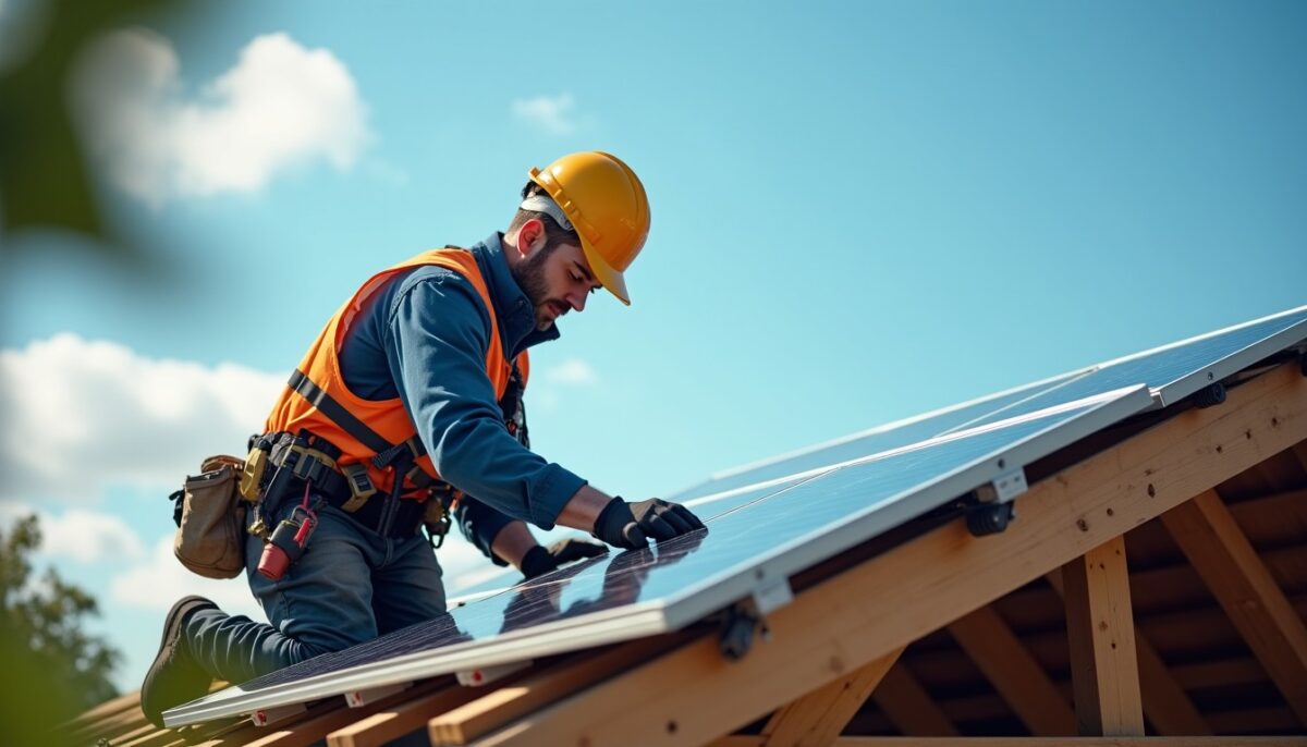 Guide pratique : installer un panneau solaire sur une charpente en fermette pas à pas