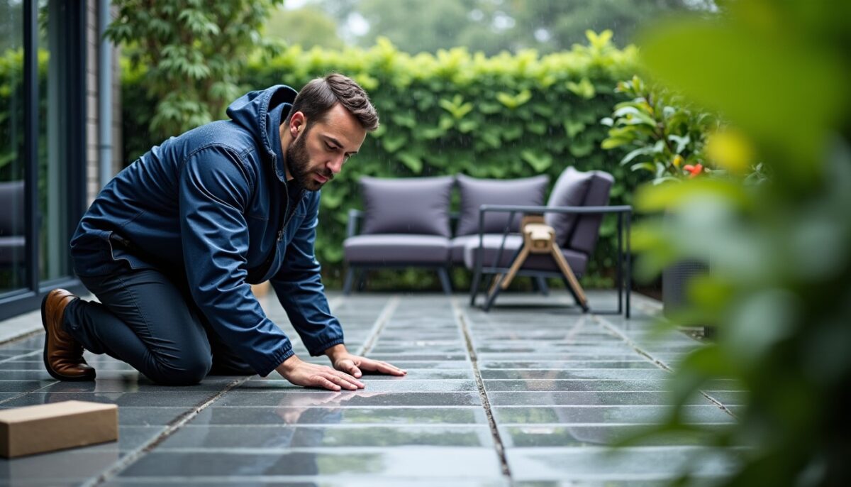 Est-il possible d'installer du carrelage extérieur par temps de pluie ?